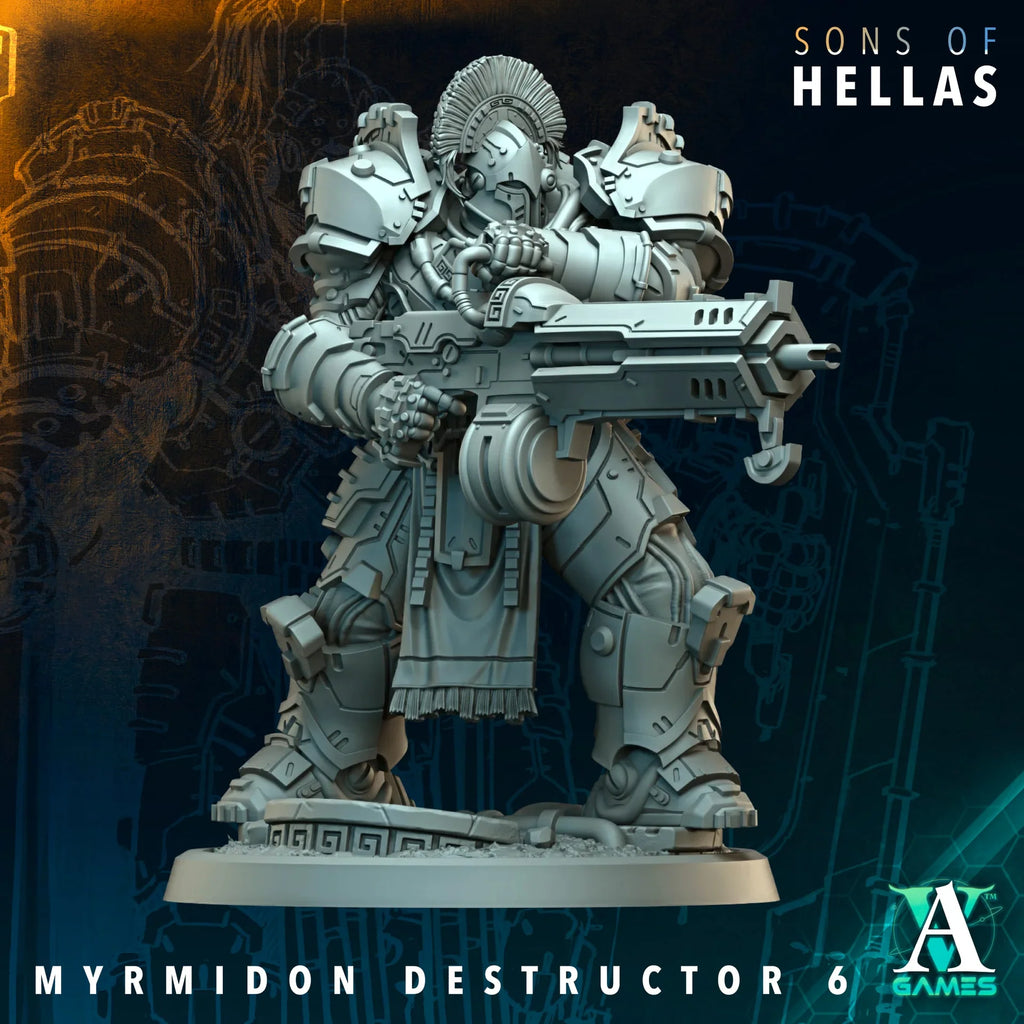 Myrmidon Destructor Sons of Hellas TTRPG Miniature Archvillain Games Sci-Fi