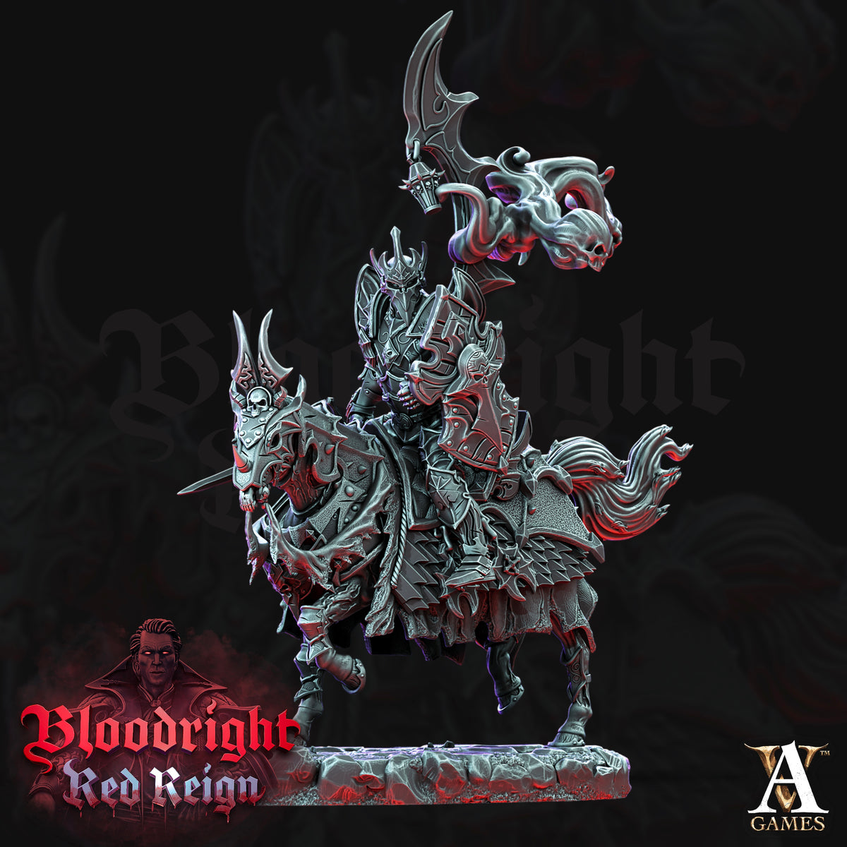 Dread Hussar Vampire Calvary TTRPG Miniature Archvillain Games Vampires