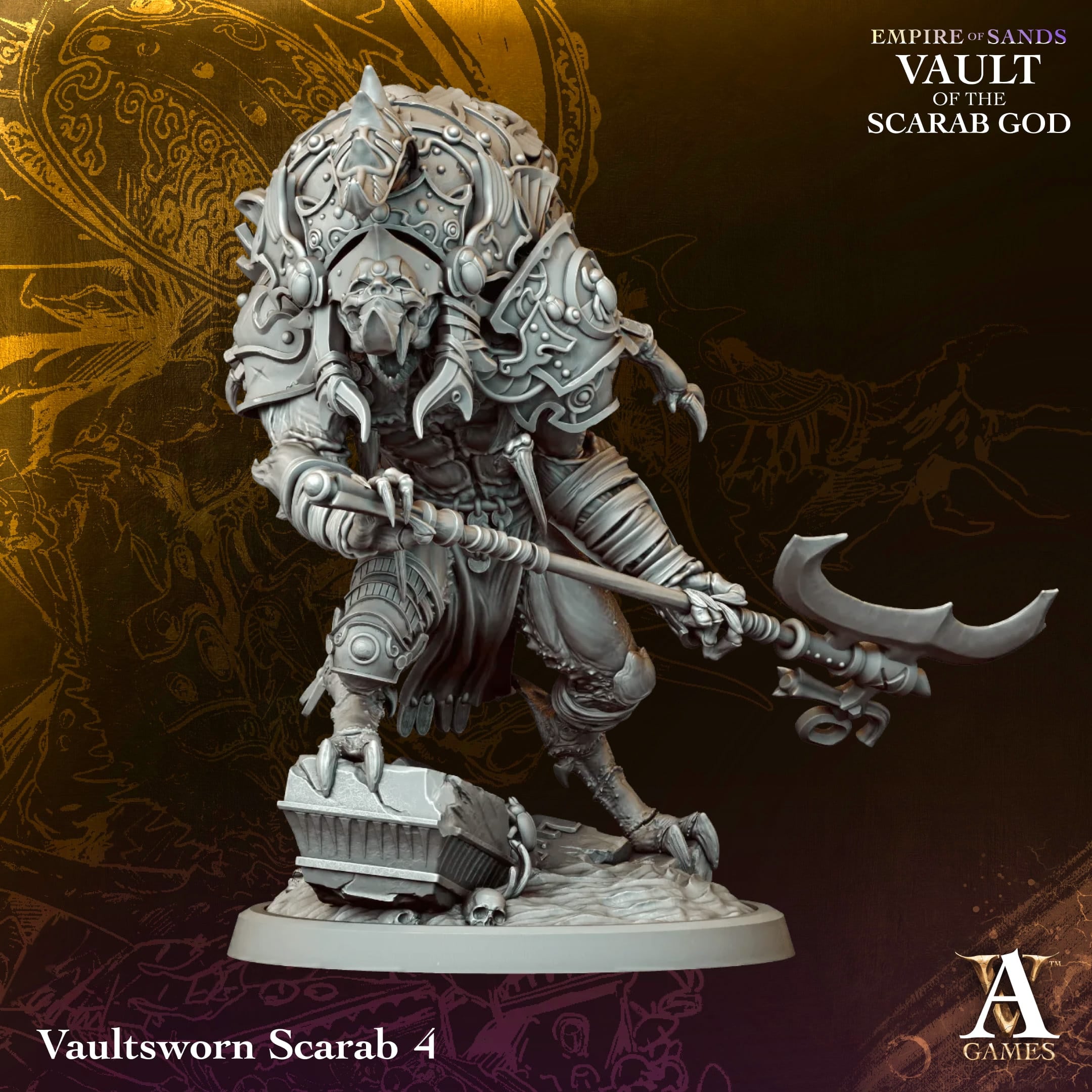 Vaultsworn Scarab Vault of Sand TTRPG Miniature Archvillain Games Fantasy