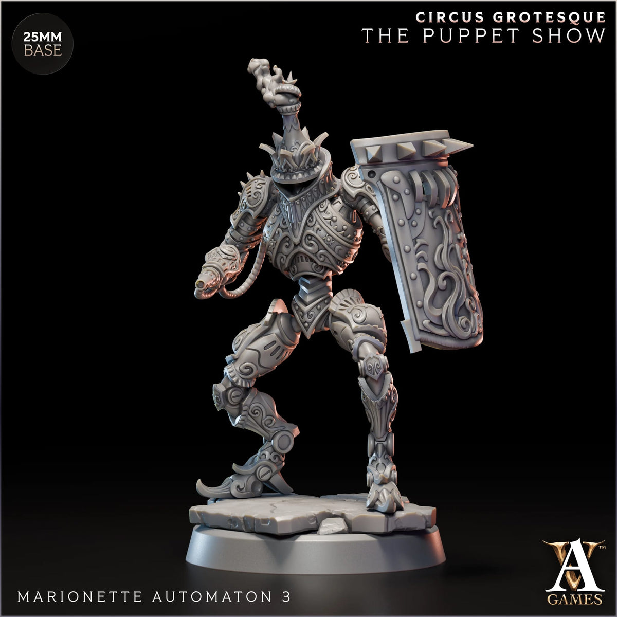 Marionette/Workshop Automaton Circus Grotesque TTRPG Miniature Archvillain Games Fantasy