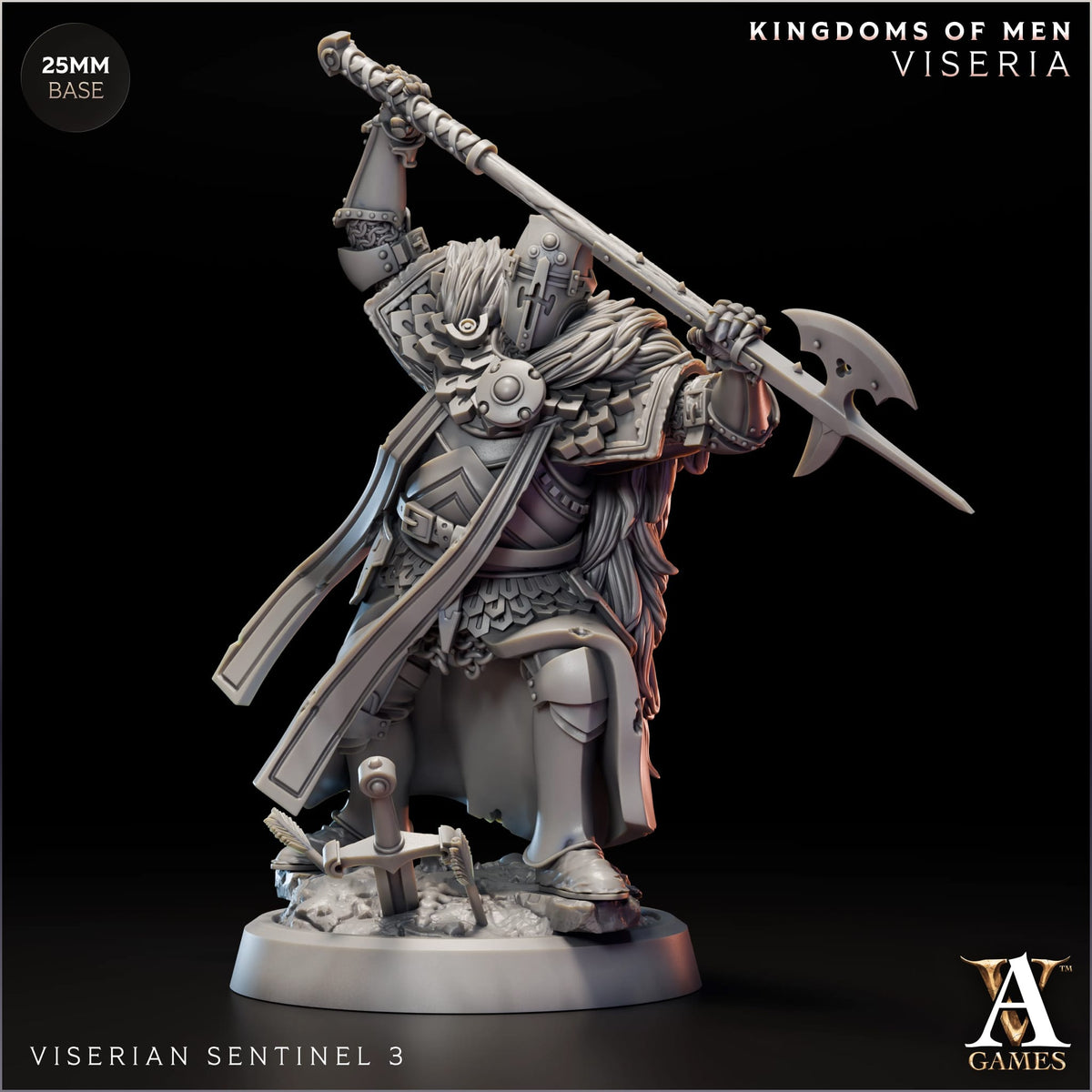 Viserian Sentinel TTRPG Miniature Archvillain Games Kingdom of Men