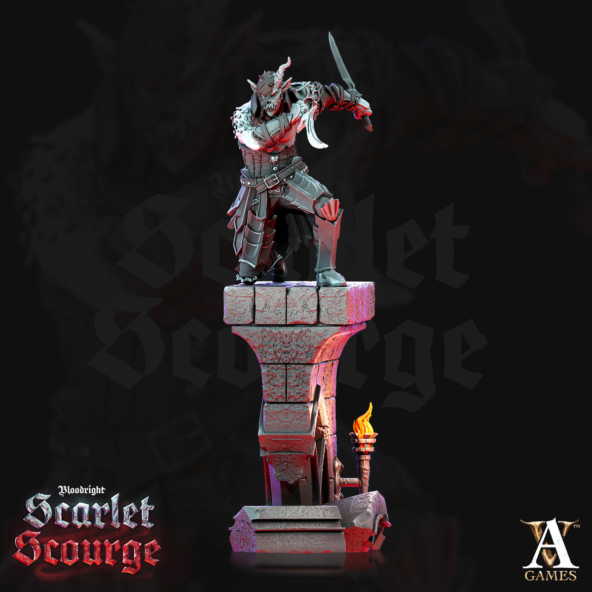 Bloodspawn Templar Vampire TTRPG Miniature Archvillain Games Vampires