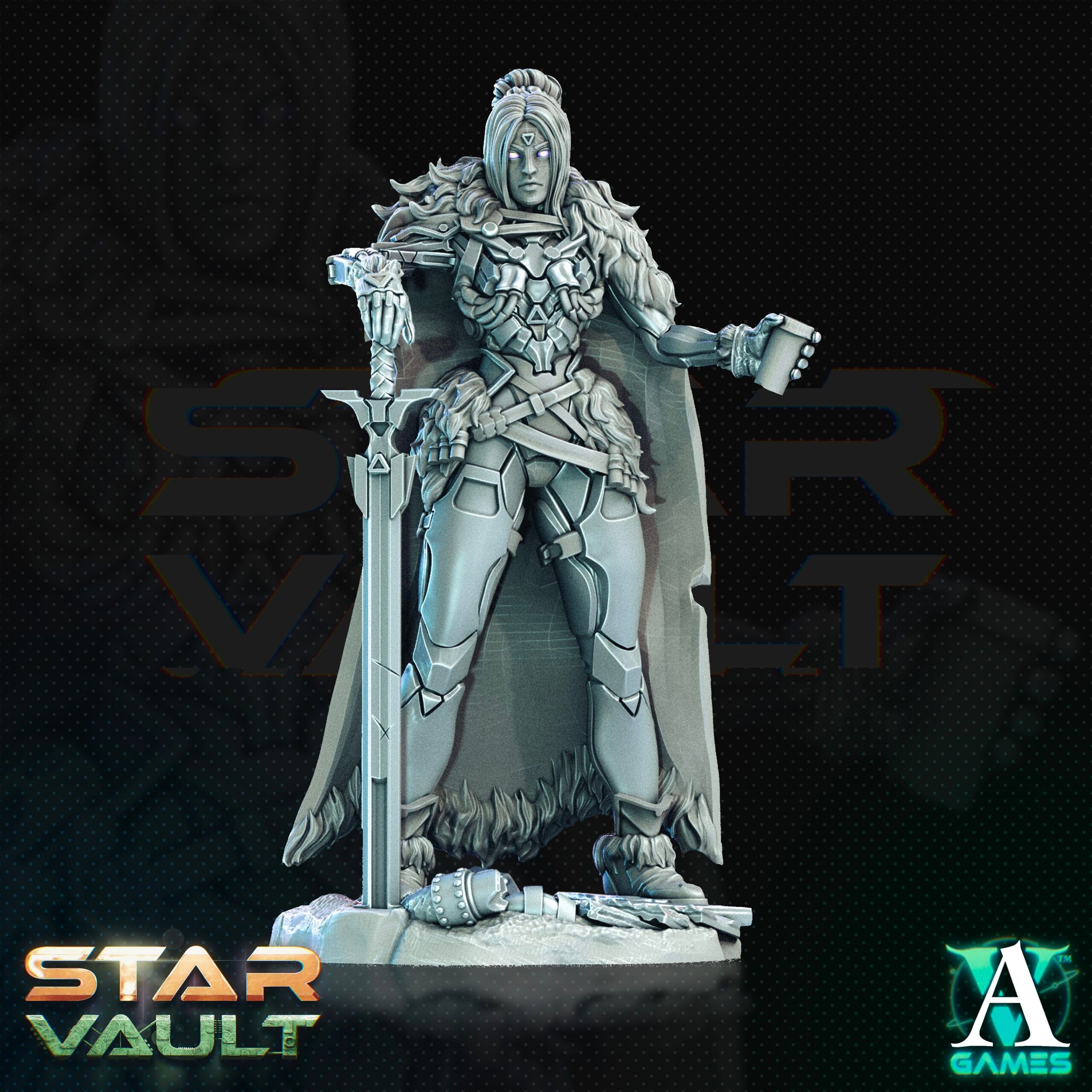 Braeylee Techknight TTRPG Miniature Archvillain Games Sci-Fi