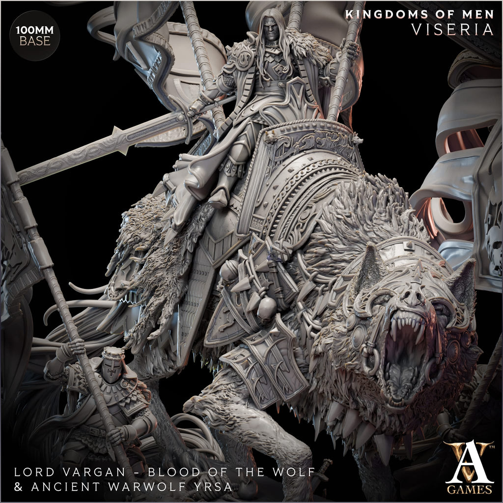 Lord Vargan Blood of the Wolf TTRPG Boss Miniature Archvillain Games