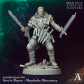 Sorrin Marne Shoalmist Mercenary TTRPG Miniature Archvillain Games Society