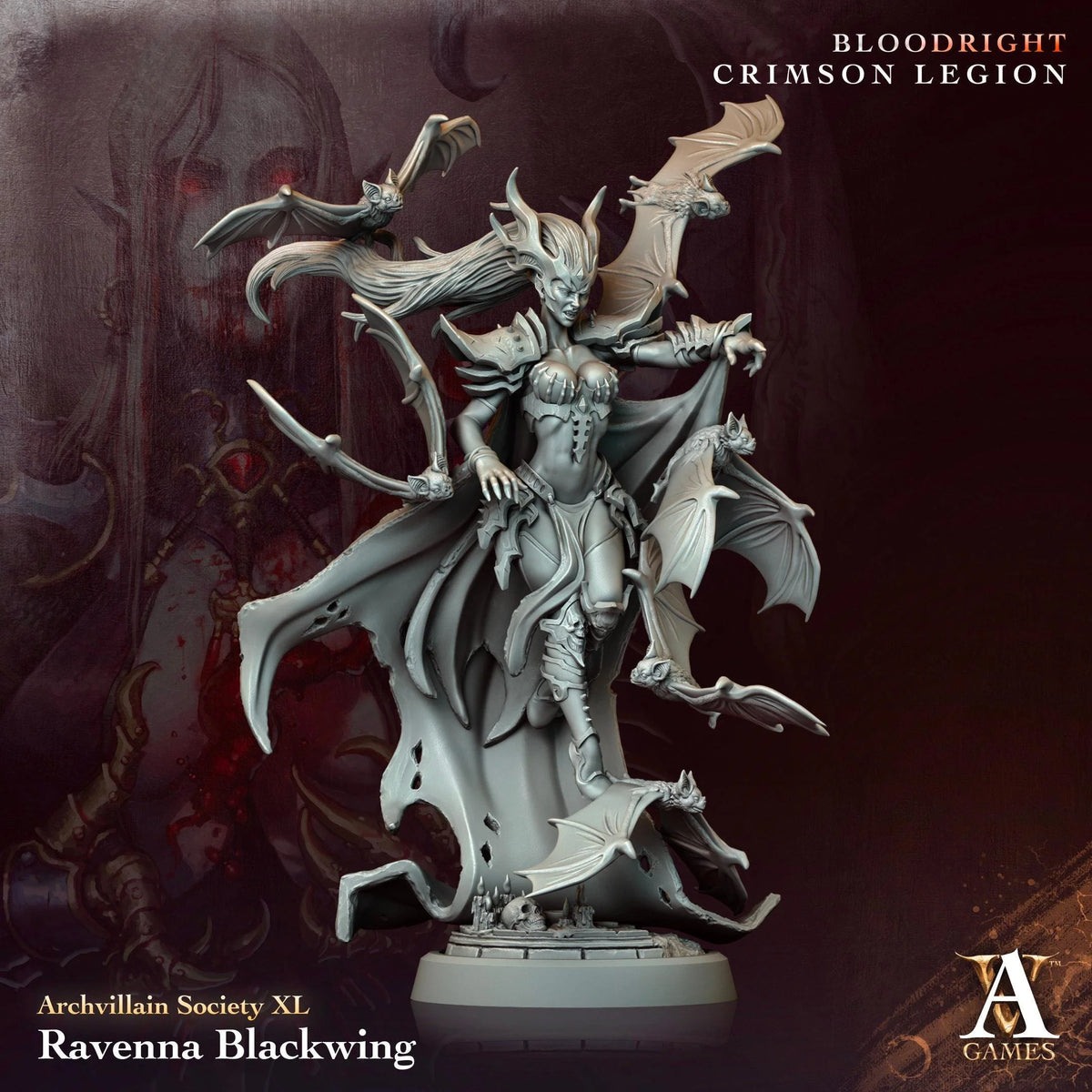 Ravenna Blackwing TTRPG Miniature Archvillain Games Society