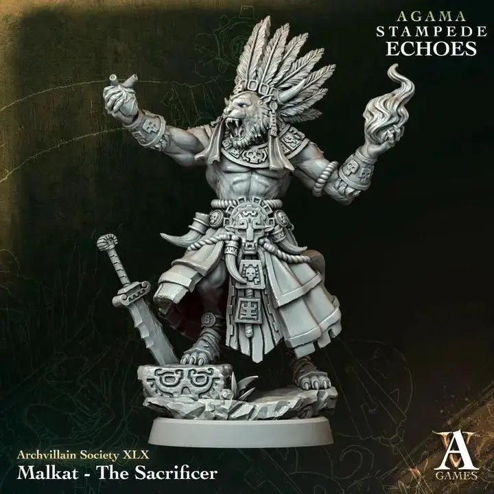 Malkat The Sacrificer TTRPG Miniature Archvillain Games Society