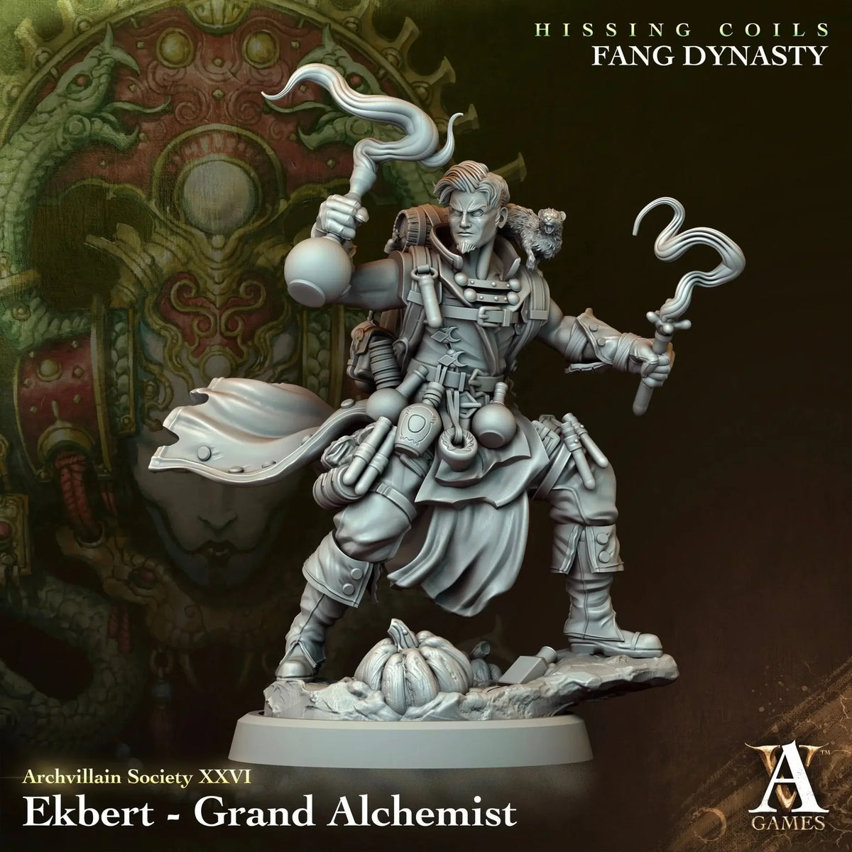 Ekbert Grand Alchemist TTRPG Miniature Archvillain Games Society