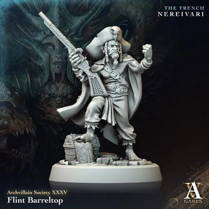 Flint Barreltop Scoundrel TTRPG Miniature Archvillain Games Society