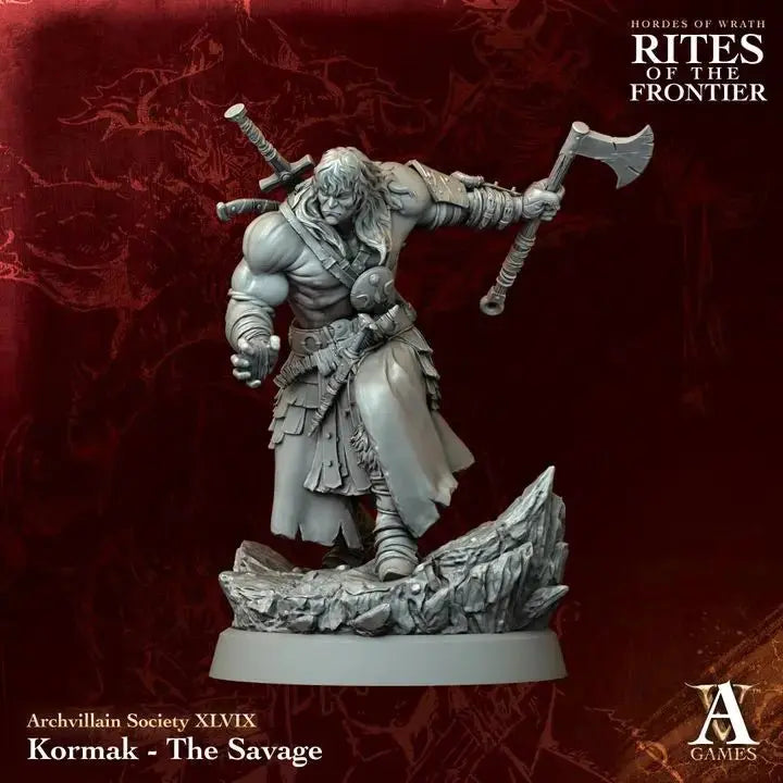 Kormak The Savage TTRPG Miniature Archvillain Games Society