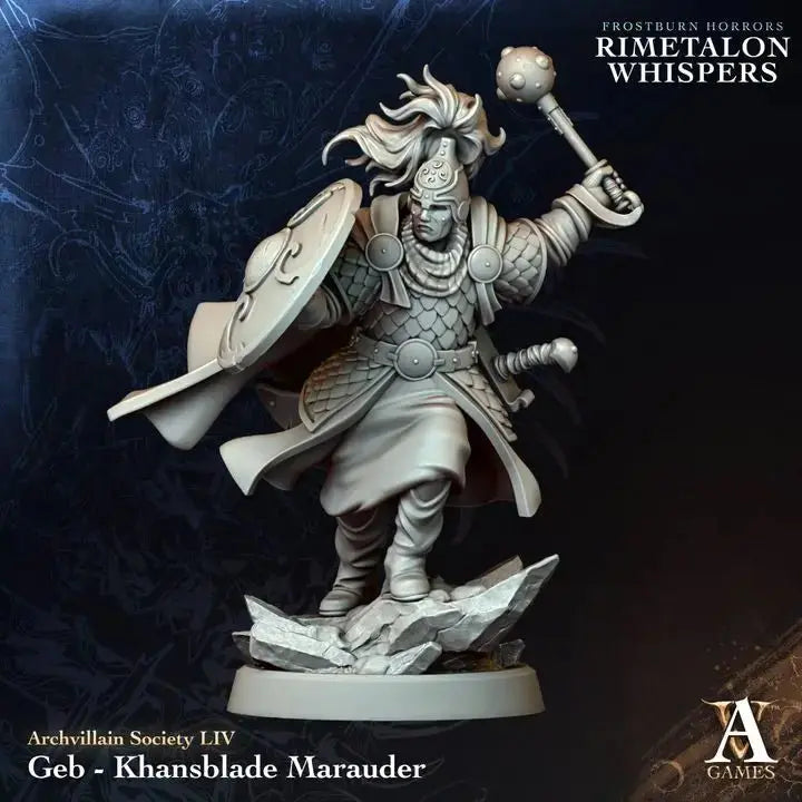 Geb Khansblade Marauder TTRPG Miniature Archvillain Games Society