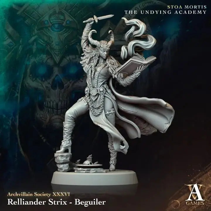 Relliander Strix Beguiler TTRPG Miniature Archvillain Games Society