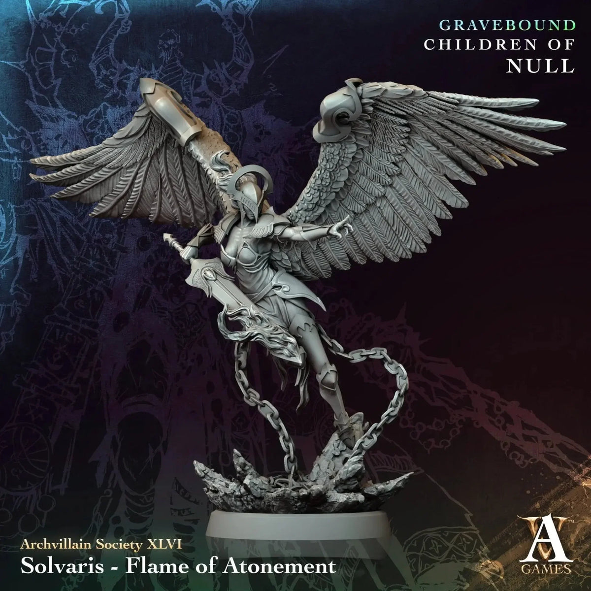 Solvaris Flame of Atonement TTRPG Miniature Archvillain Games Society