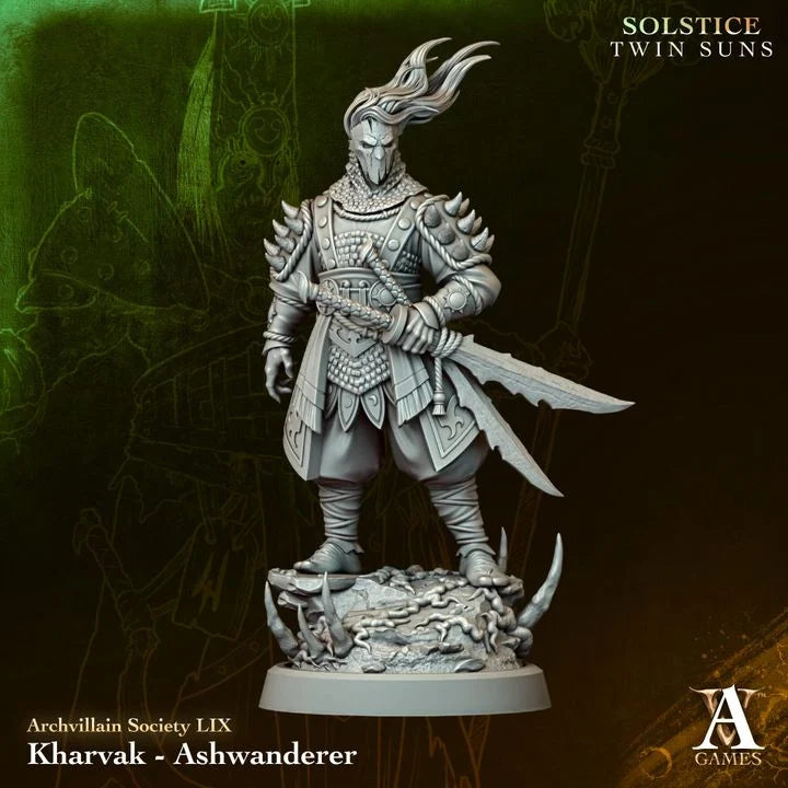 Kharvak Ashwanderer TTRPG Miniature Archvillain Games Society