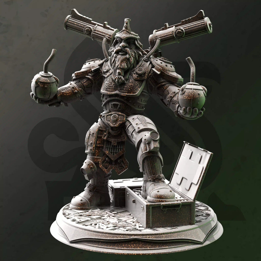 Duktuk Dwarven Grenadier TTRPG Miniature DM Stash