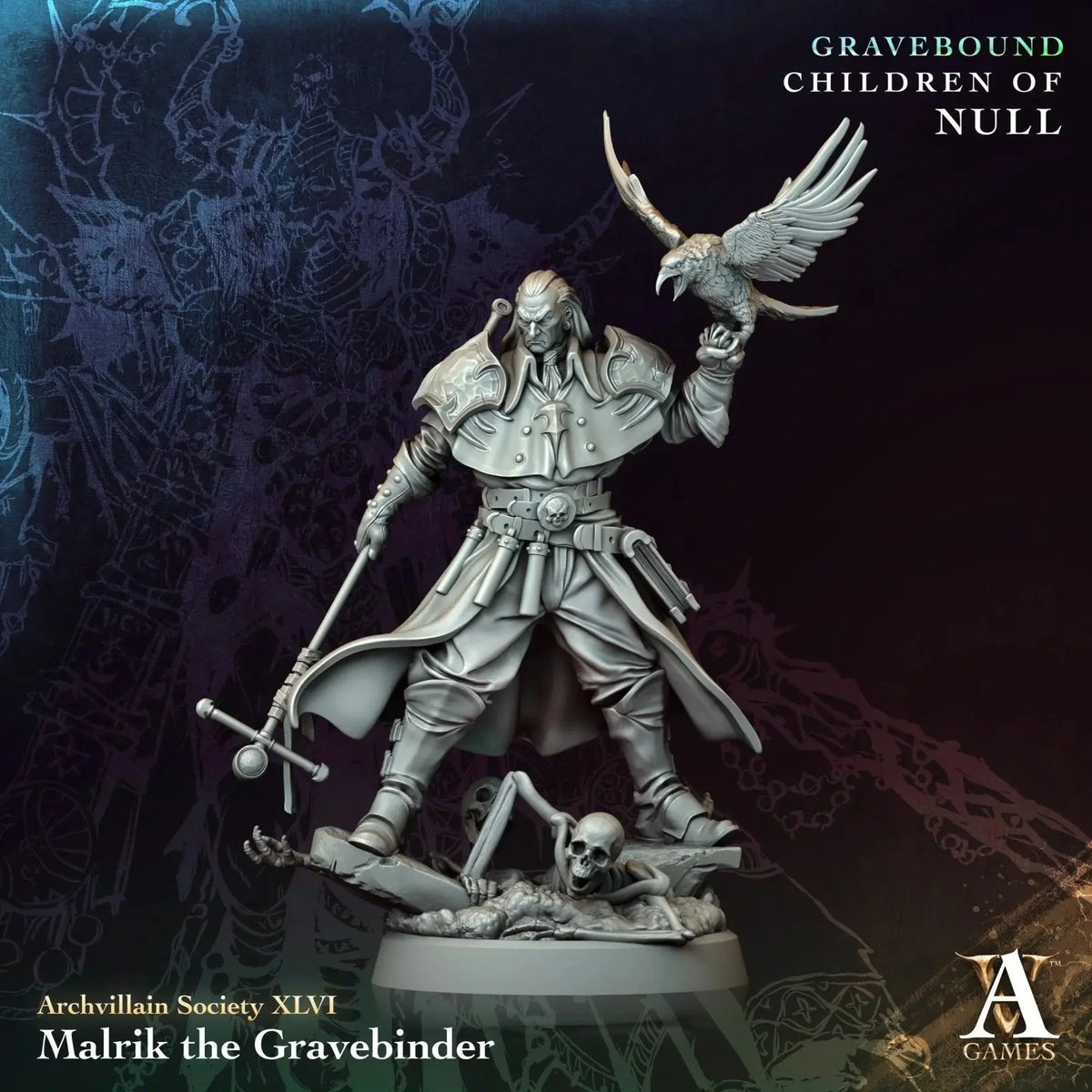 Malrik The Gravebinder TTRPG Miniature Archvillain Games Society
