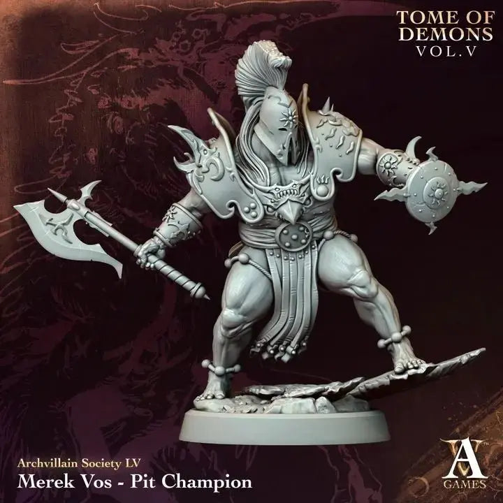 Merek Vos Pit Champion TTRPG Miniature Archvillain Games Society