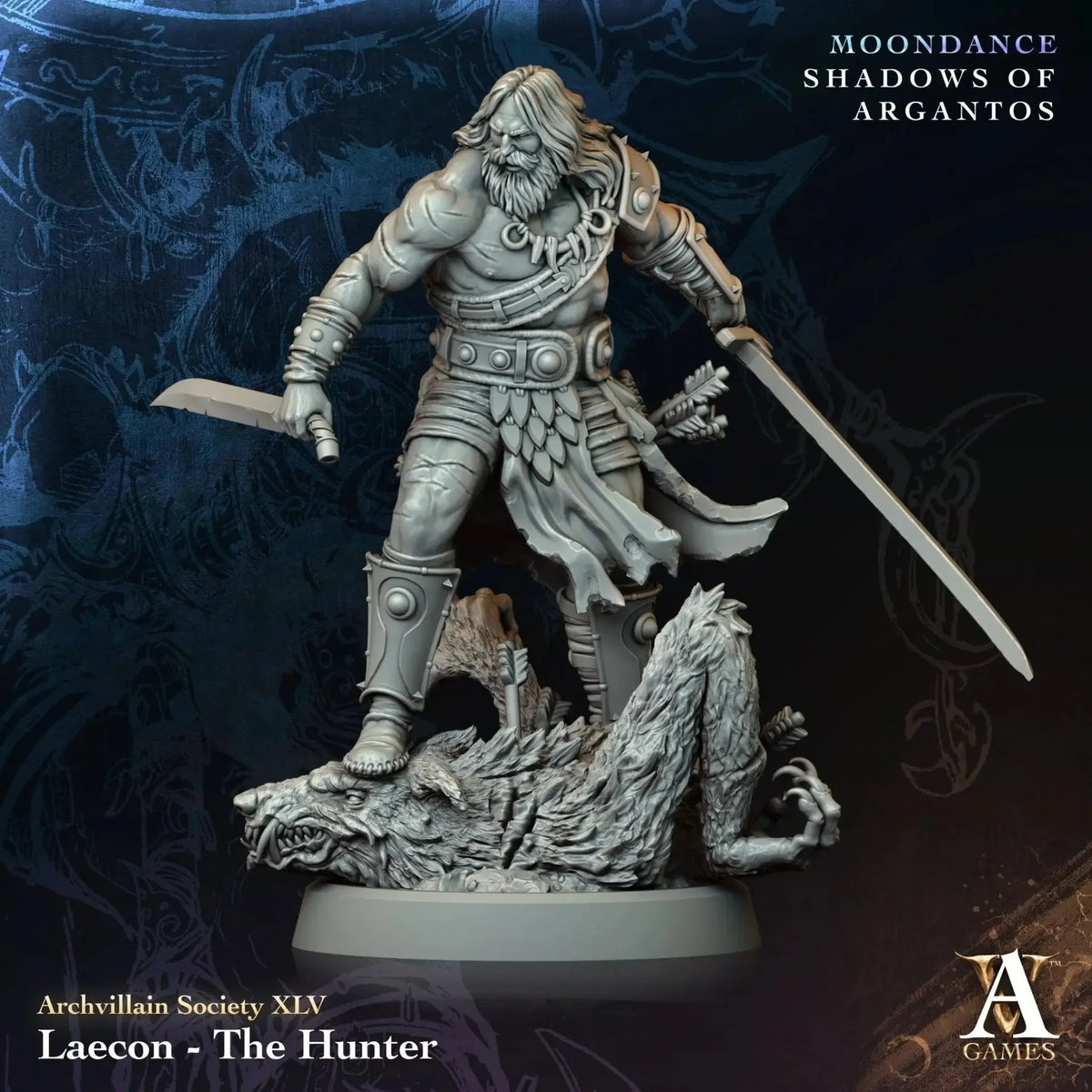 Laecon The Hunter TTRPG Miniature Archvillain Games Society