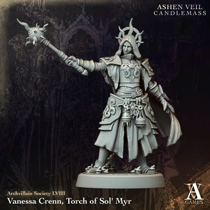 Vanessa Crenn Torch of Sol’myr TTRPG Miniature Archvillain Games Society
