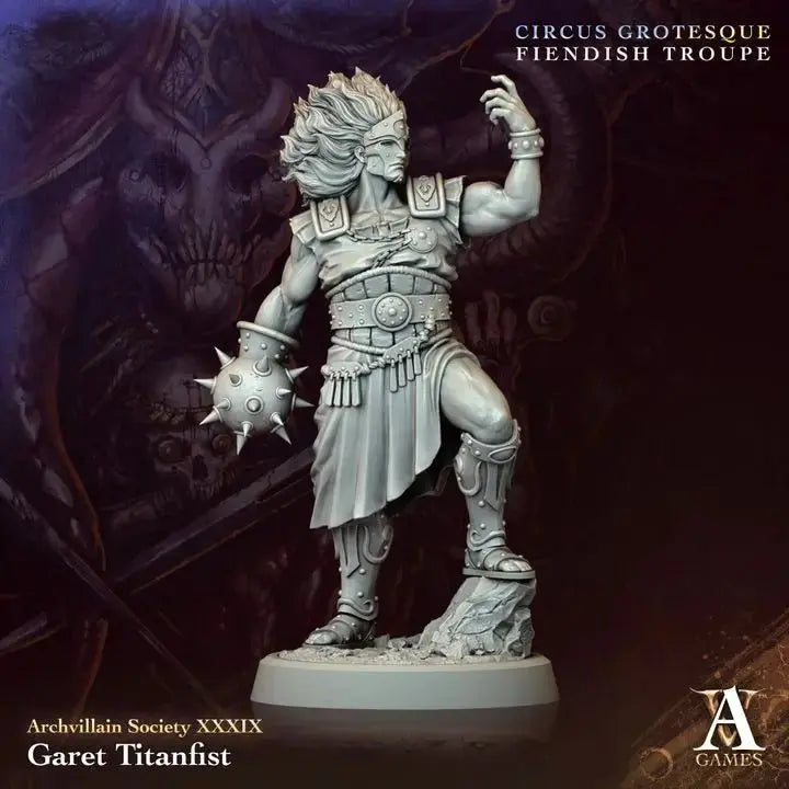 Garet Titanfist TTRPG Miniature Archvillain Games Society