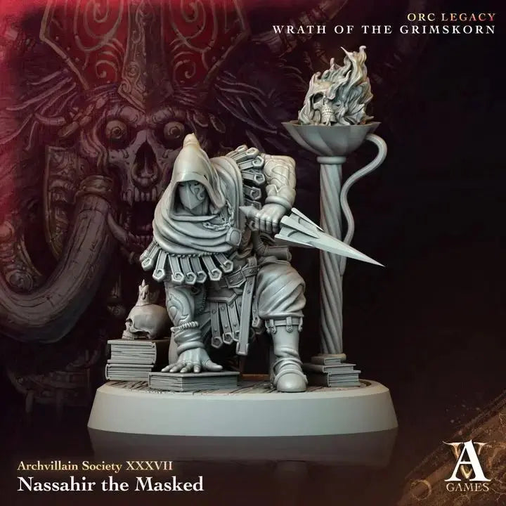 Nassahir The Masked Rogue TTRPG Miniature Archvillain Games Society